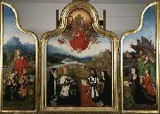 Jan Mostaert Triptych with the last judgment and donors oil painting